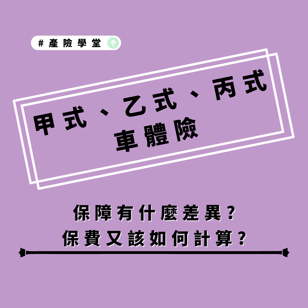 車體險｜甲式、乙式、丙式的保障有什麼差異？保費又該如何計算？ | Simple保險網